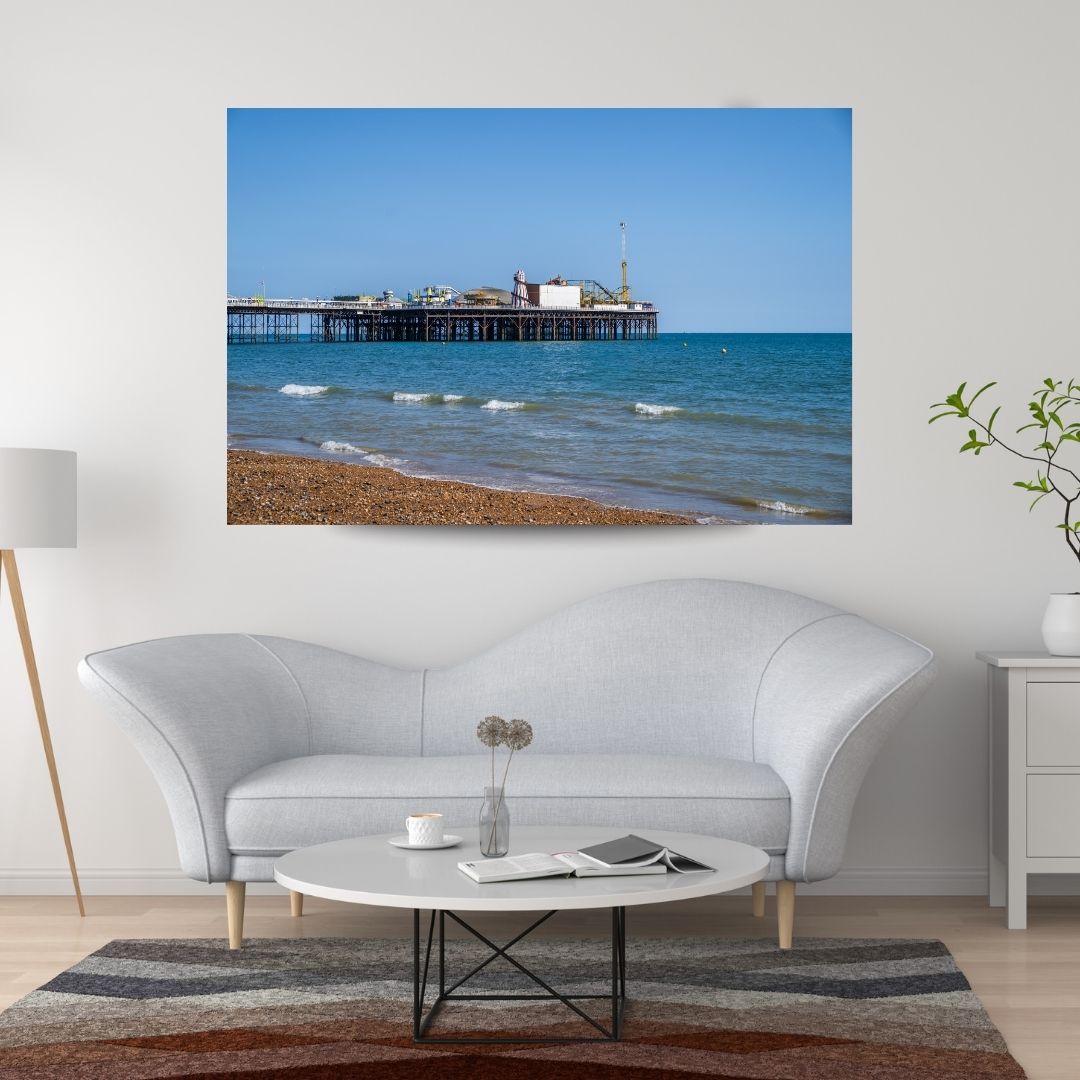 Beautiful Afternoon at Brighton Pier - PRINTABLE DIGITAL IMAGE - Summer Seaside Collection
