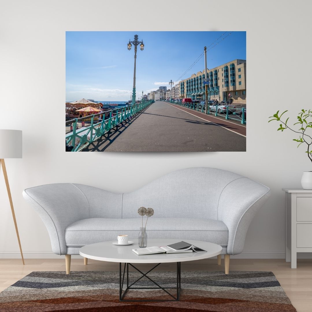 Seafront Walk of Brighton Beach - PRINTABLE DIGITAL IMAGE - Summer Seaside Collection