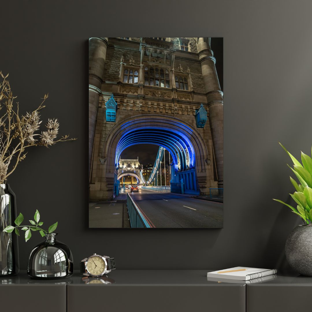 Tower Bridge Blue Tunnel -(Vertical) PRINTABLE DIGITAL IMAGE - City Escapes Collection