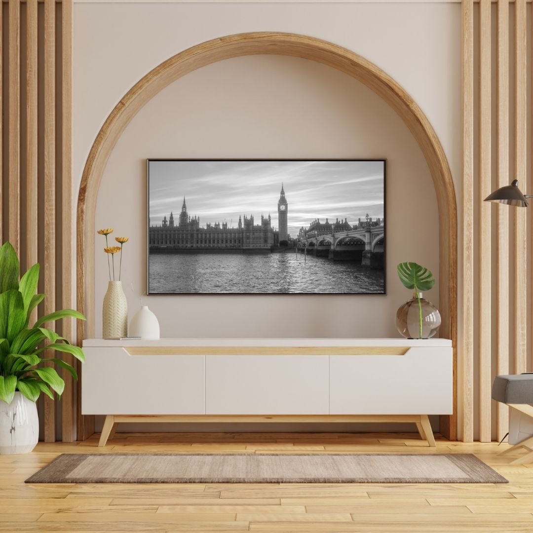 Big Ben & Parliament B&W - (Rectangle)  PRINTABLE DIGITAL IMAGE - City Escapes Collection