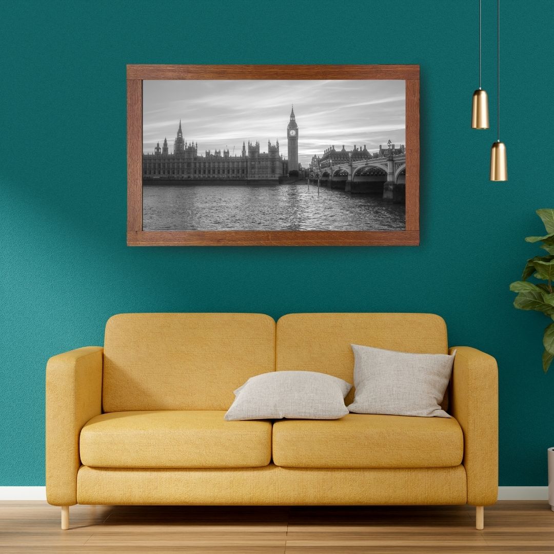Big Ben & Parliament B&W - (Rectangle)  PRINTABLE DIGITAL IMAGE - City Escapes Collection