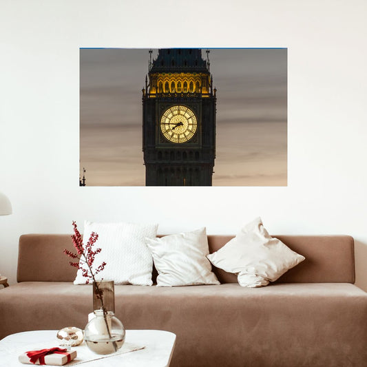 Clock Close up of Big Ben - (Horizontal)  PRINTABLE DIGITAL IMAGE - City Escapes Collection
