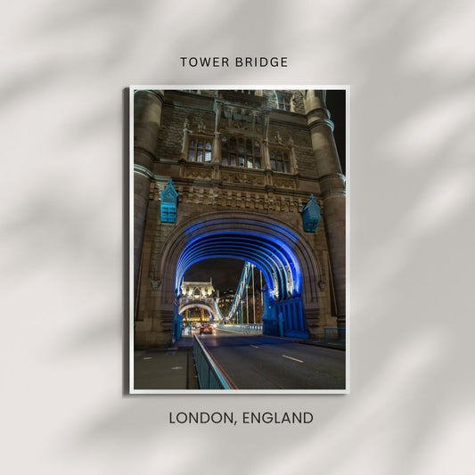 Tower Bridge Blue Tunnel -(Vertical) PRINTABLE DIGITAL IMAGE - City Escapes Collection