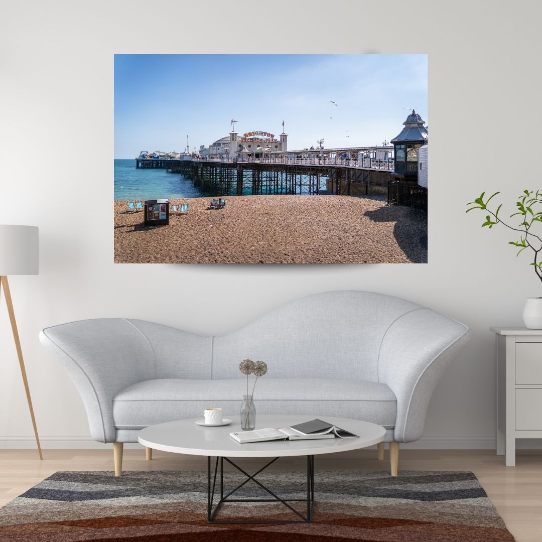 Peaceful and Sunny Brighton Pier - PRINTABLE DIGITAL IMAGE - Summer Seaside Collection