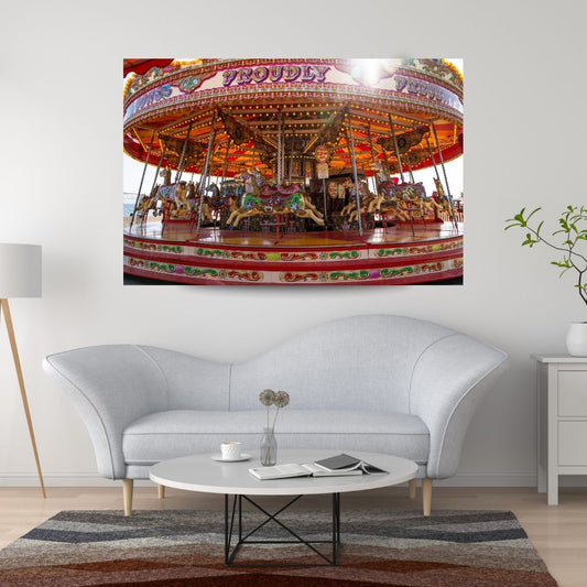 Brighton Merry-go-round - PRINTABLE DIGITAL IMAGE - Summer Seaside Collection