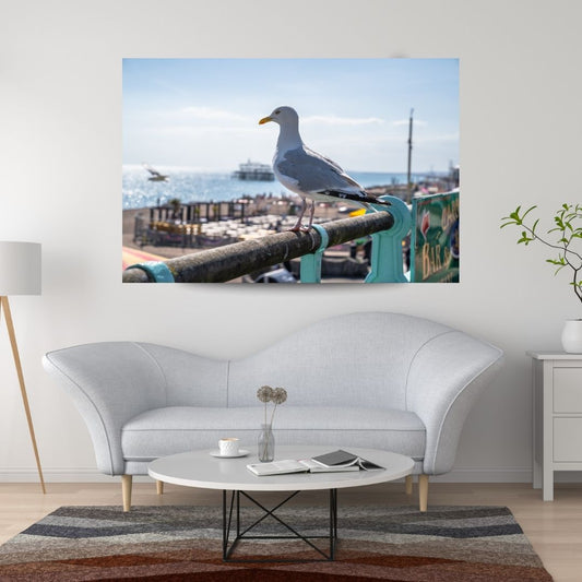 Seagulls in Brighton - PRINTABLE DIGITAL IMAGE - Summer Seaside Collection