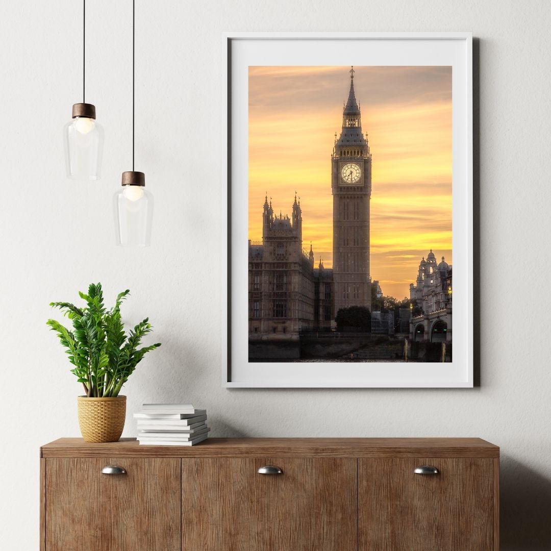Big Ben at Sunset - (Vertical)  PRINTABLE DIGITAL IMAGE - City Escapes Collection