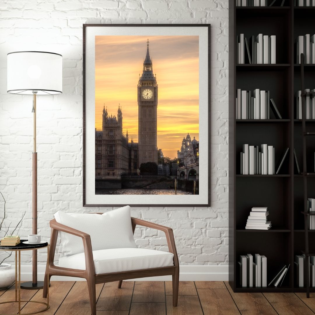 Big Ben at Sunset - (Vertical)  PRINTABLE DIGITAL IMAGE - City Escapes Collection