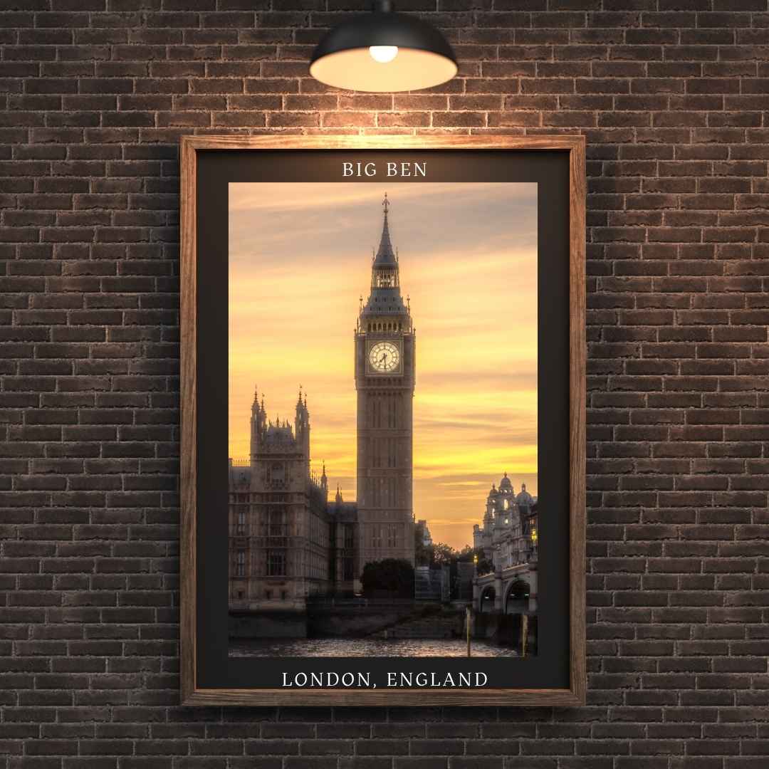 Big Ben at Sunset - (Vertical)  PRINTABLE DIGITAL IMAGE - City Escapes Collection