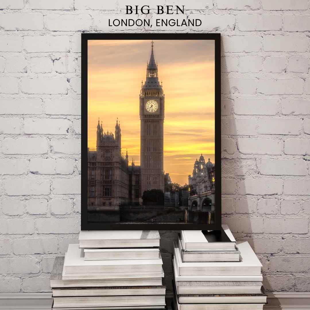 Big Ben at Sunset - (Vertical)  PRINTABLE DIGITAL IMAGE - City Escapes Collection
