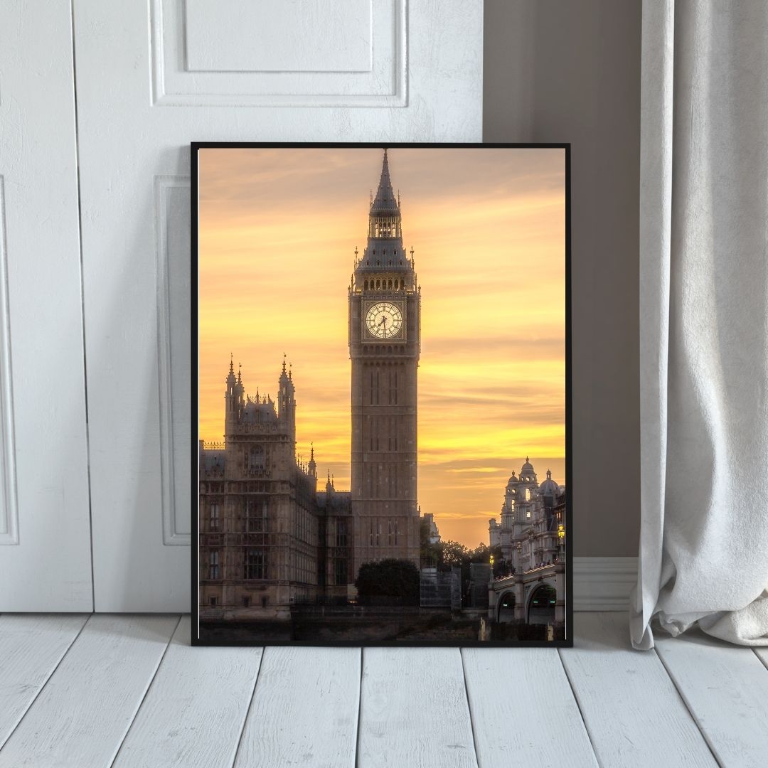 Big Ben at Sunset - (Vertical)  PRINTABLE DIGITAL IMAGE - City Escapes Collection