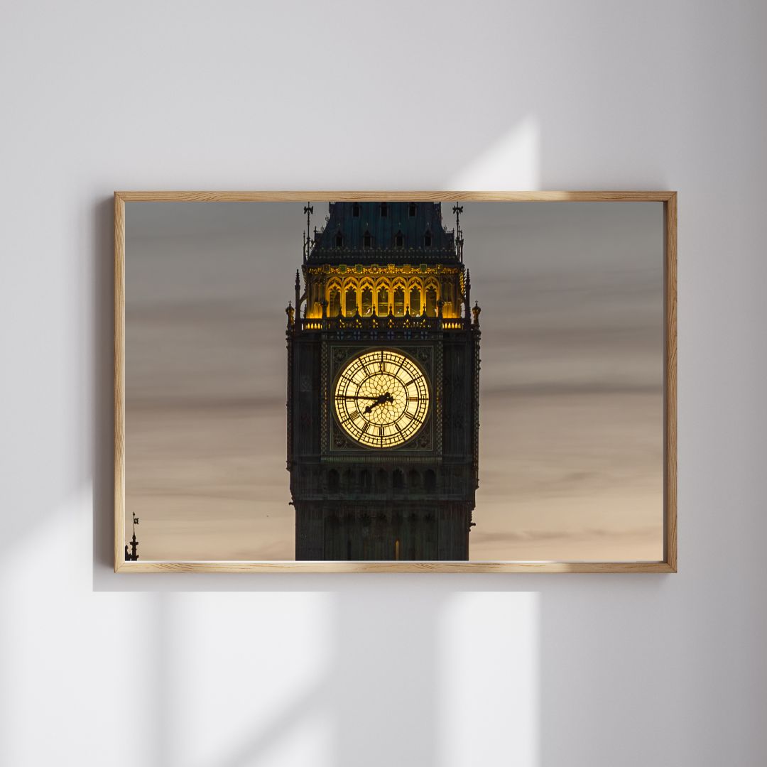 Clock Close up of Big Ben - (Horizontal)  PRINTABLE DIGITAL IMAGE - City Escapes Collection