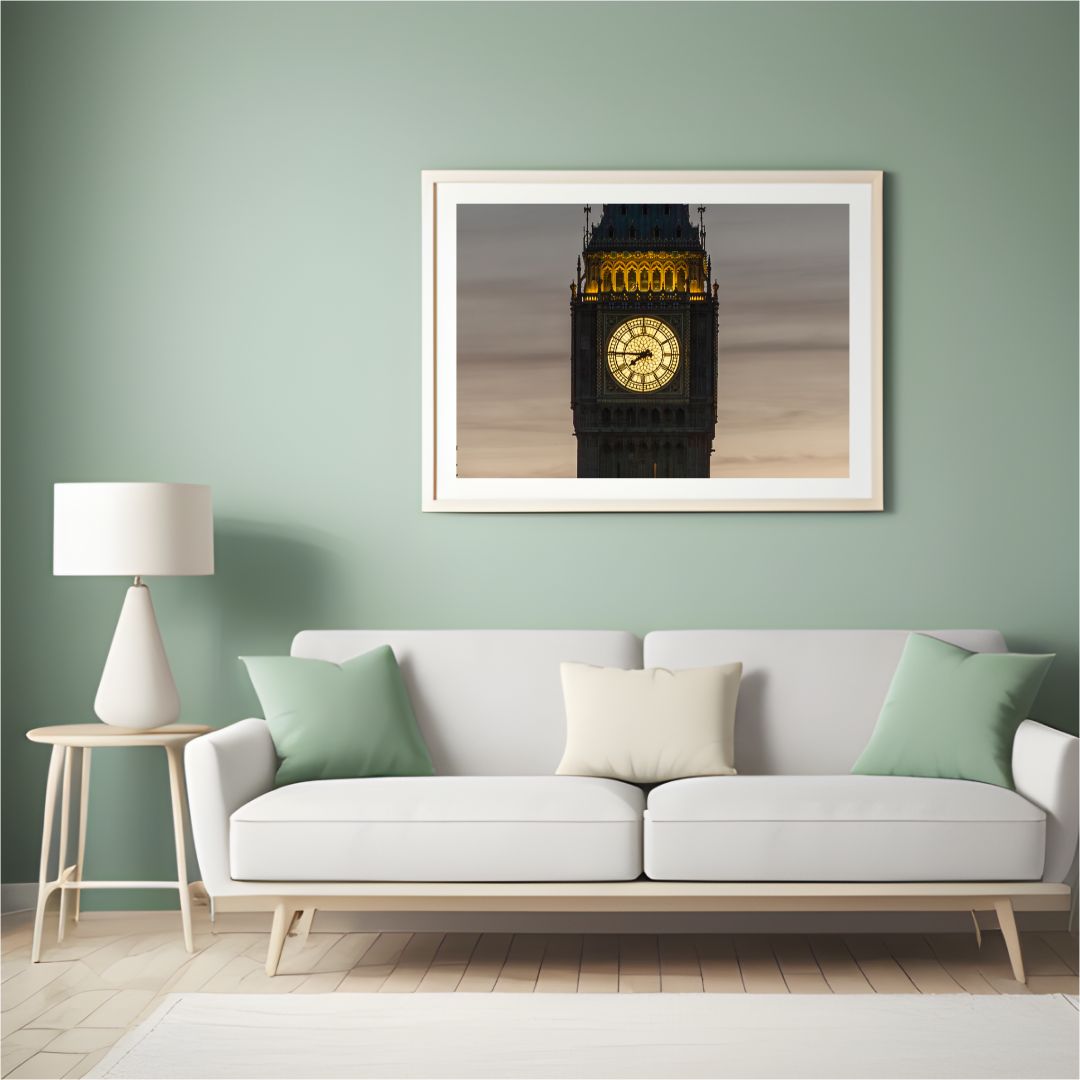 Clock Close up of Big Ben - (Horizontal)  PRINTABLE DIGITAL IMAGE - City Escapes Collection