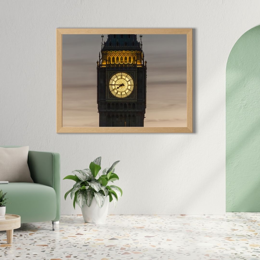 Clock Close up of Big Ben - (Horizontal)  PRINTABLE DIGITAL IMAGE - City Escapes Collection