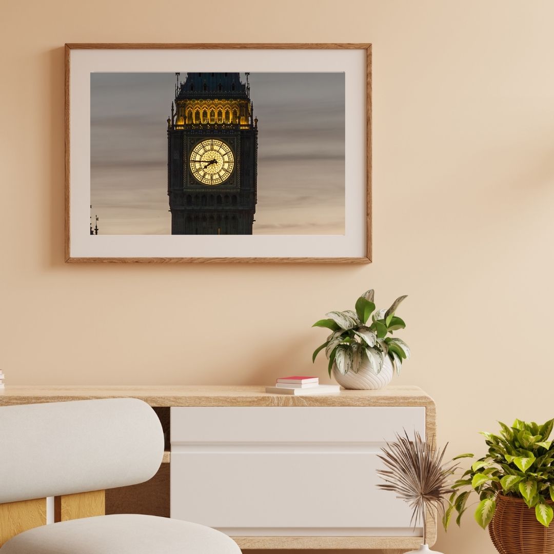 Clock Close up of Big Ben - (Horizontal)  PRINTABLE DIGITAL IMAGE - City Escapes Collection