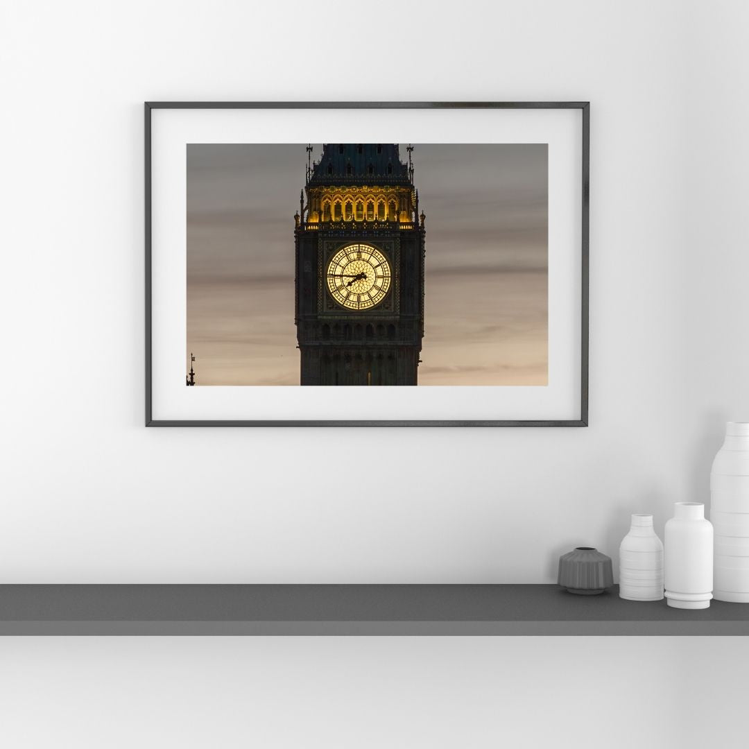 Clock Close up of Big Ben - (Horizontal)  PRINTABLE DIGITAL IMAGE - City Escapes Collection