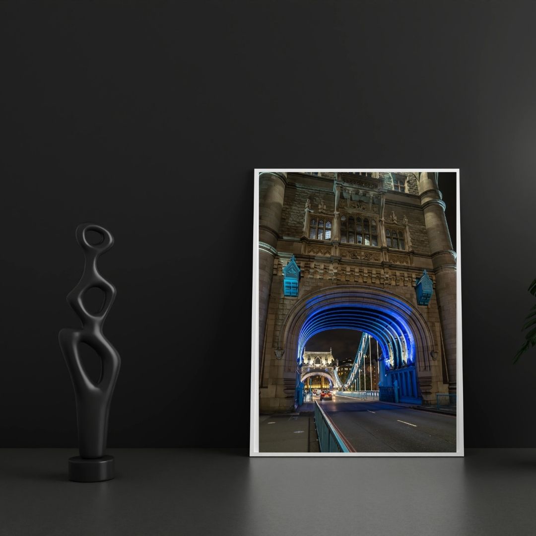 Tower Bridge Blue Tunnel -(Vertical) PRINTABLE DIGITAL IMAGE - City Escapes Collection
