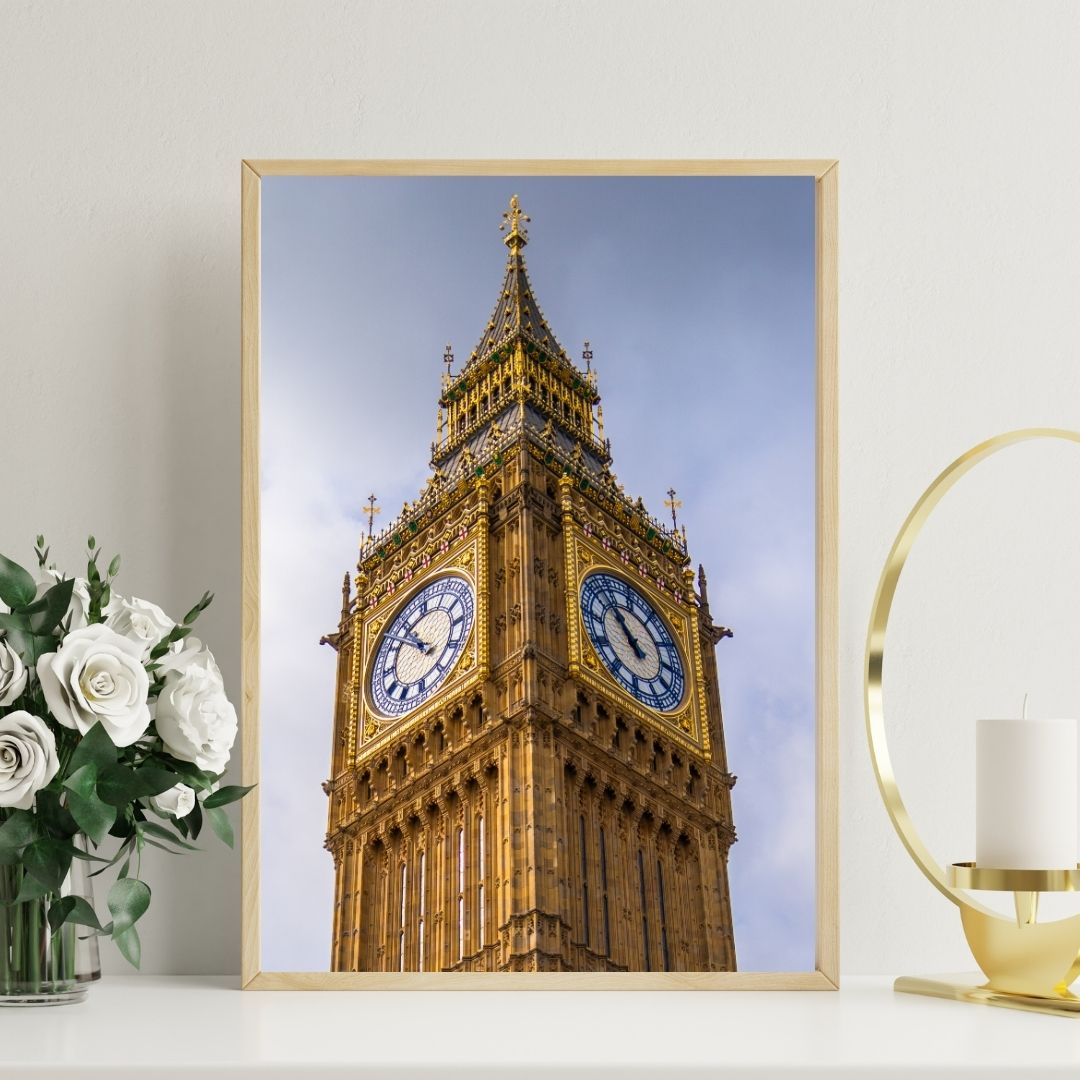 Big Ben Close Up -  (Vertical) PRINTABLE DIGITAL IMAGE - City Escapes Collection